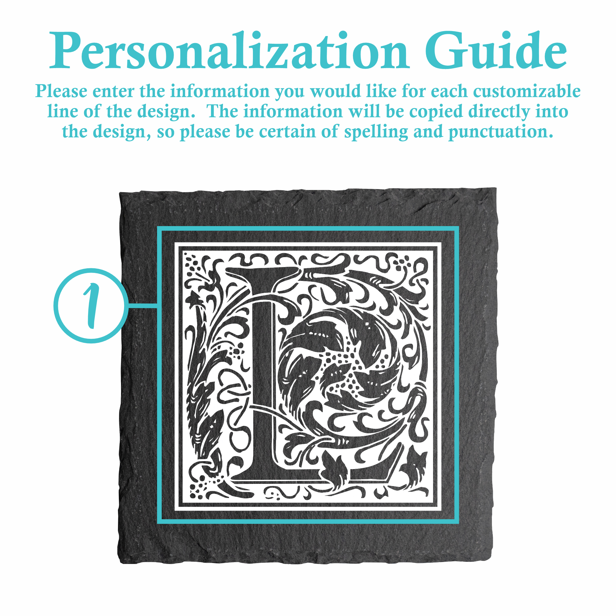 Elaborate Monogram | Personalized Coaster