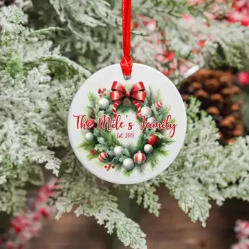 Family Wreath | Ceramic Tree Ornament