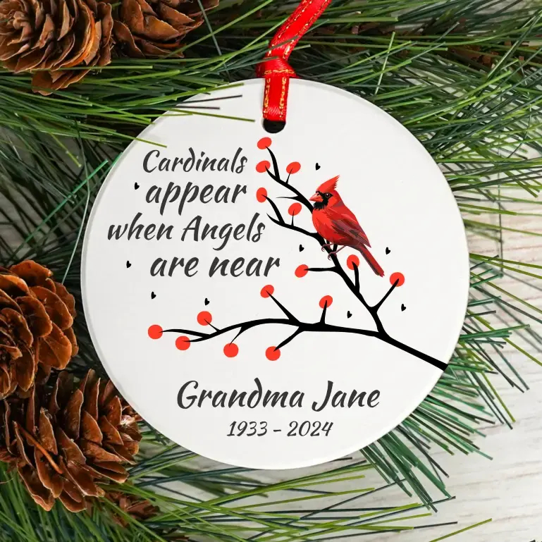 Memorial Cardinal | Ceramic Tree Ornament