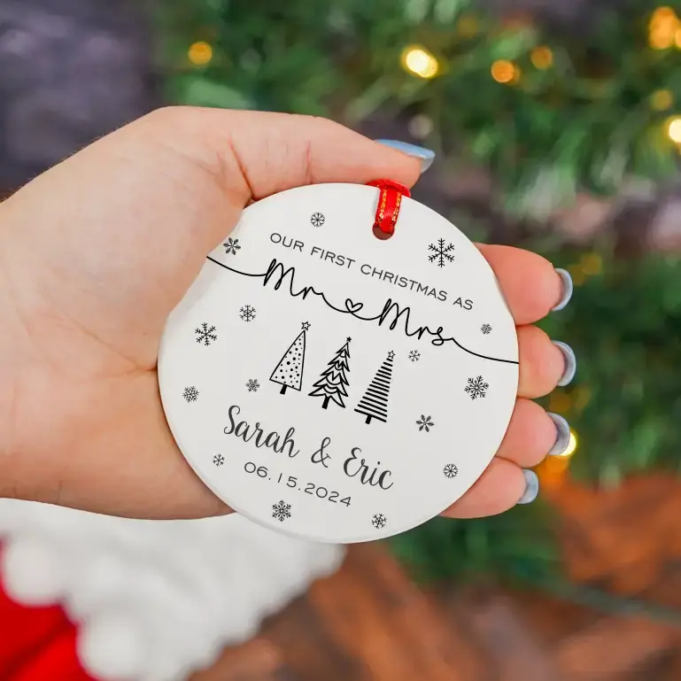 Mr & Mrs | Ceramic Tree Ornament