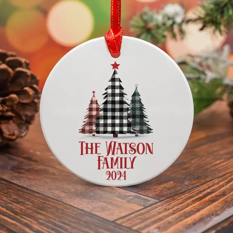 Farmhouse Christmas Tree | Ceramic Tree Ornament