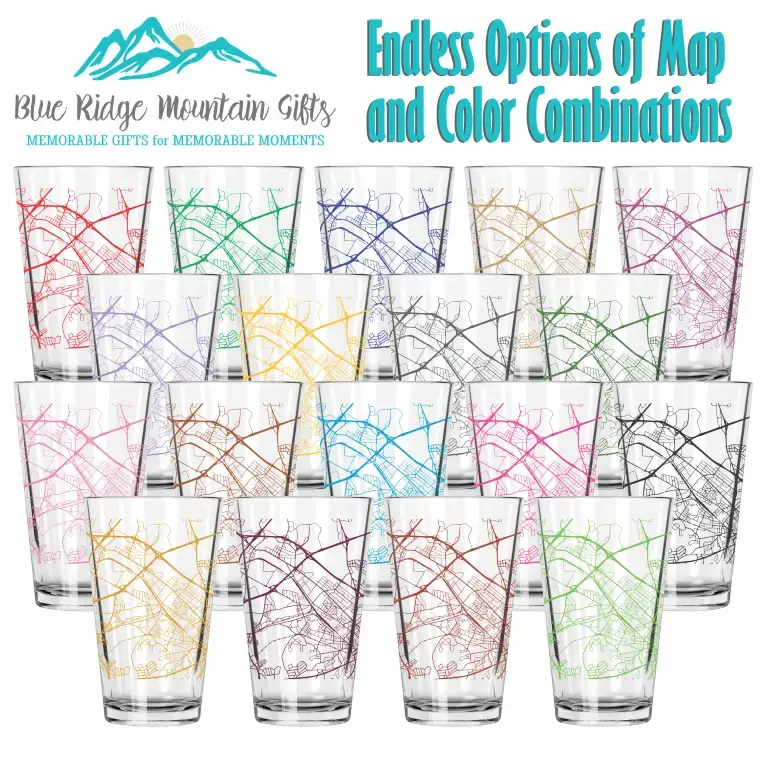 Color City Map | 16oz Pint Glass