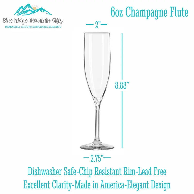 Elegance | Personalized 6oz Champagne Flute