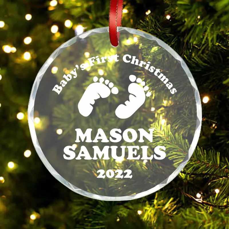 Baby's First Christmas | Personalized Crystal Ornament
