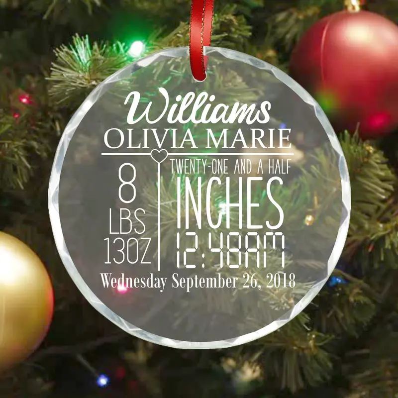 Newborn | Personalized Crystal Ornament