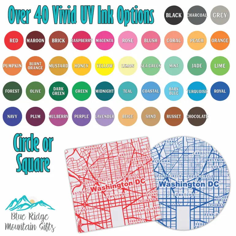 Color City Map | Ceramic Coasters