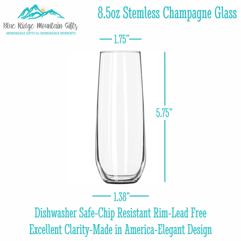 Celebrate | Personalized 8.5oz Stemless Champagne Flute