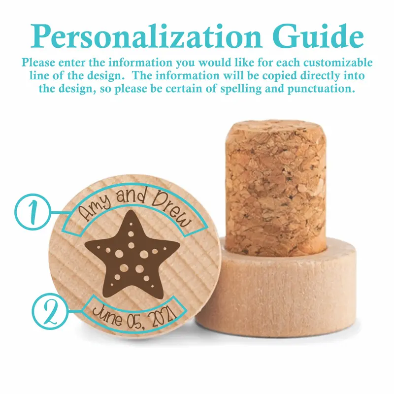 Starfish | Personalized Wine Stopper