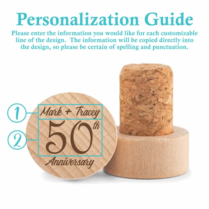 Perfect Anniversary | Personalized Wine Stopper