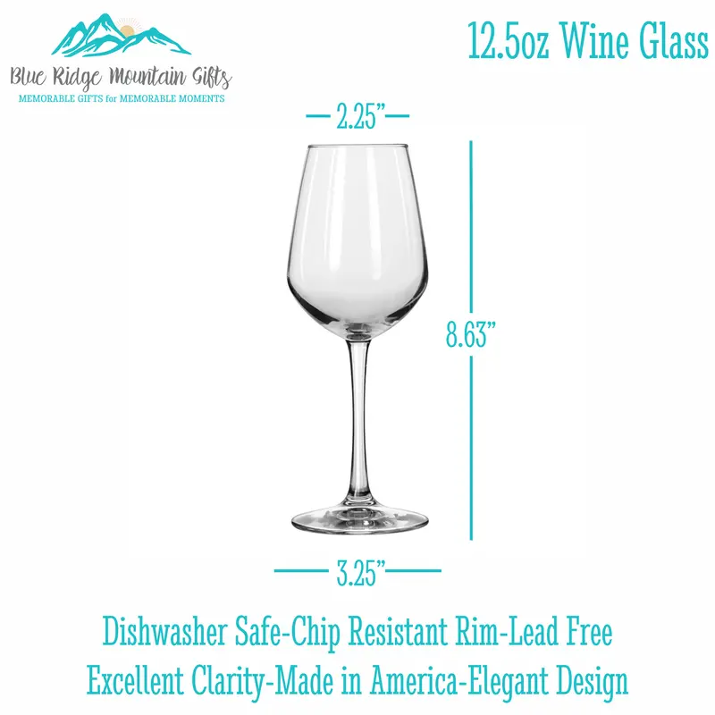 Elegance | Personalized 12.5oz Wine Glass