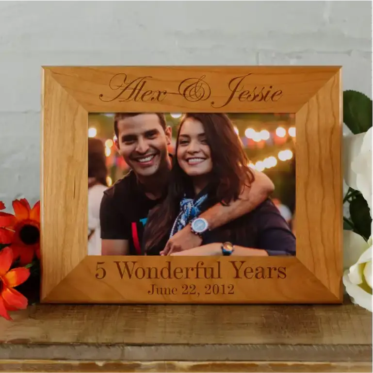 Wonderful Years | Personalized Engraved Wood Picture Frame