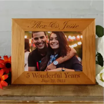 Wonderful Years | Personalized Engraved Wood Picture Frame