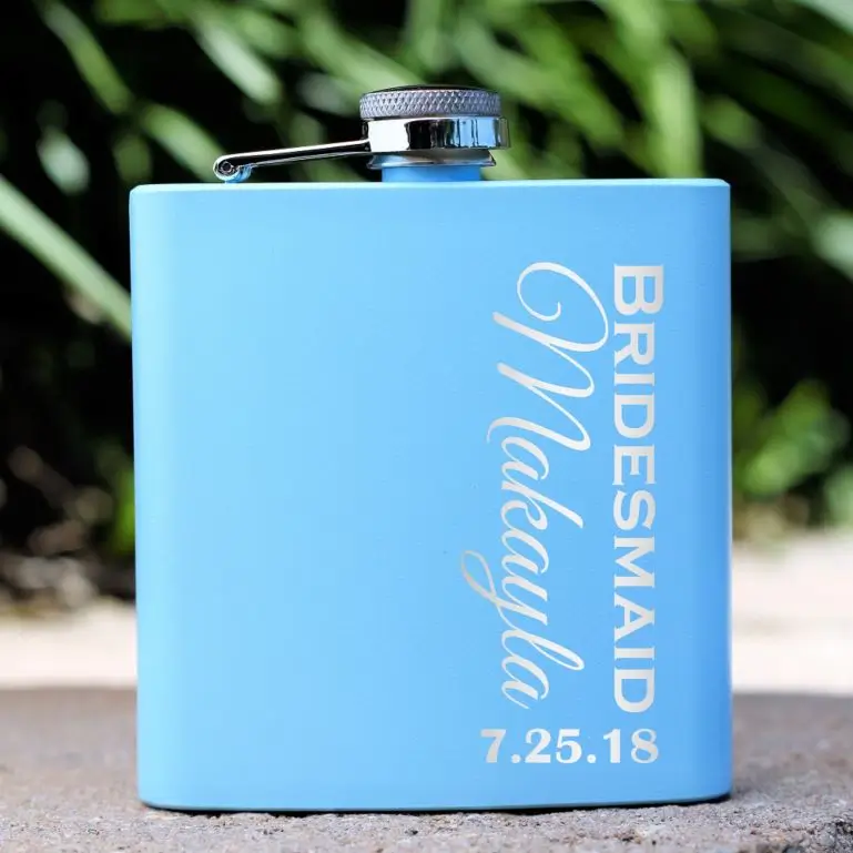 Vertical | Personalized 6oz Flask