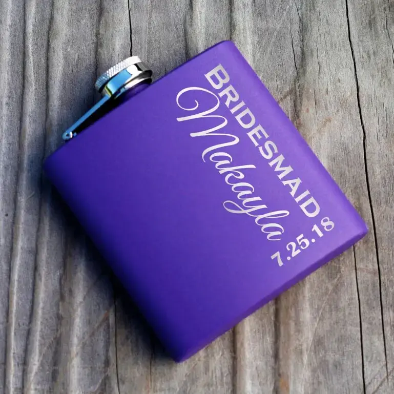 Vertical | Personalized 6oz Flask